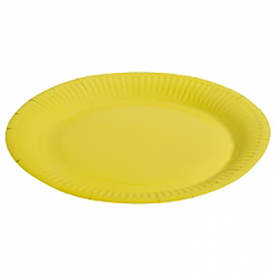 Тарелка однотонная, желтый, 9", 6шт