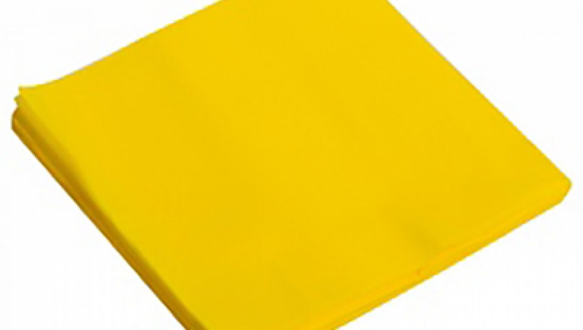 Салфетки однотонные, желтый, 32х32см, 20шт